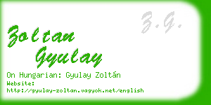 zoltan gyulay business card