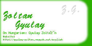 zoltan gyulay business card